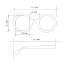 OKKIA Round Monica sunglasses Havana e blue soft touch gradient lenses