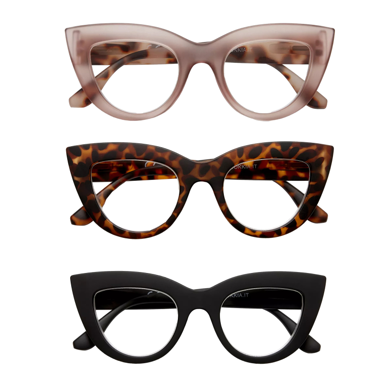 OKKIA reading glasses CLAUDIA BIG CAT EYE
