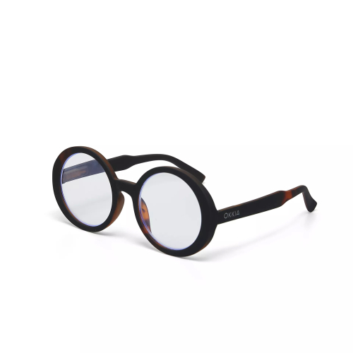 OKKIA men's reading glasses LAURA ROUND LARGE black