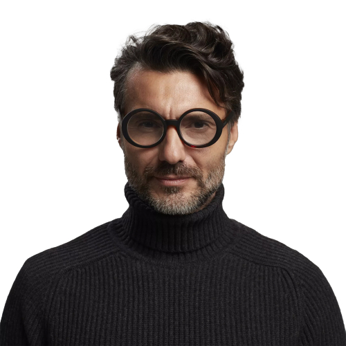 OKKIA men's reading glasses LAURA ROUND LARGE black