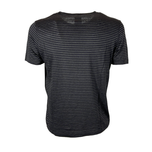 H953 men's striped crew neck t-shirt HS3299 100% linen MADE IN ITALY