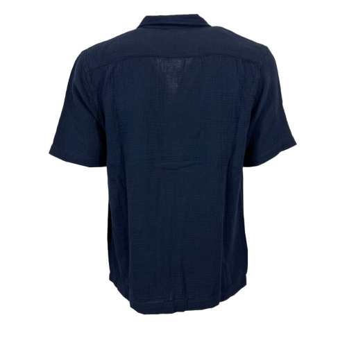 MOLO ELEVEN blue men's shirt embossed fabric WHISKEY/22 100% cotton MADE IN ITALY