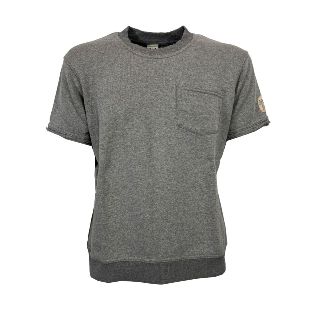 MOLO ELEVEN gray men's sweatshirt with SIMONI pocket 100% cotton MADE IN ITALY