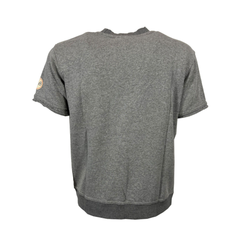 MOLO ELEVEN gray men's sweatshirt with SIMONI pocket 100% cotton MADE IN ITALY