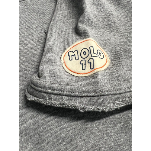 MOLO ELEVEN gray men's sweatshirt with SIMONI pocket 100% cotton MADE IN ITALY