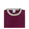 MOLO ELEVEN men's blue/red striped sweater LIONEL 100% crepe cotton MADE IN ITALY