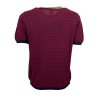 MOLO ELEVEN men's blue/red striped sweater LIONEL 100% crepe cotton MADE IN ITALY
