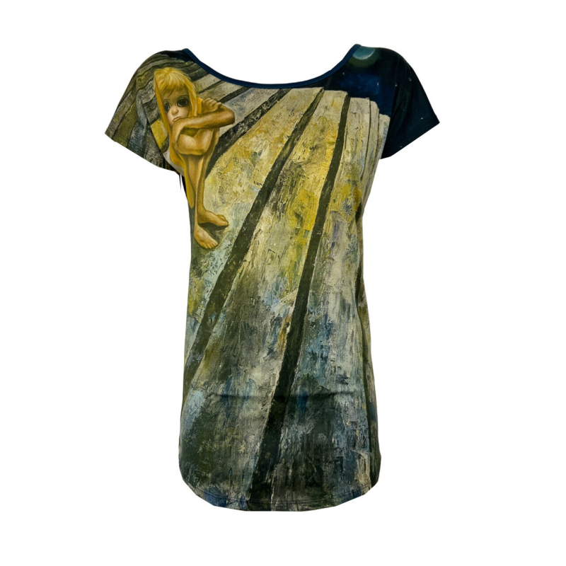 VESTILARTE t-shirt donna multicolor X-MK08 ALONE MADE IN ITALY