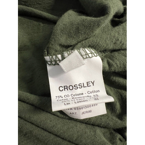 CROSSLEY t-shirt uomo serafino JERIM 75% cotone 25% lino MADE IN ITALY