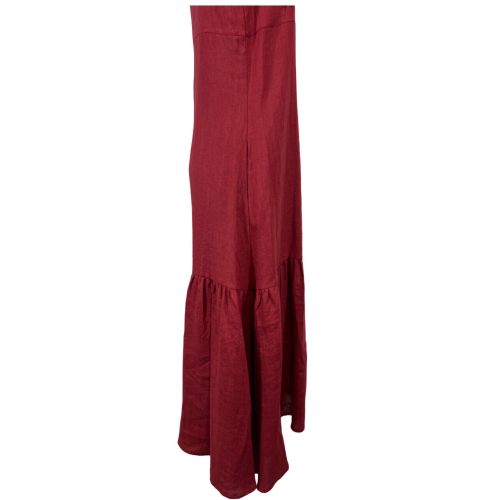 MYLAB abito donna lino bordeaux Q32A444/513 100% lino MADE IN ITALY