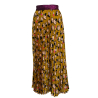 IL THE DELLE 5 mustard pleated skirt with Olivia LILI 56ST POPEYE pattern MADE IN ITALY