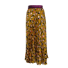 IL THE DELLE 5 mustard pleated skirt with Olivia LILI 56ST POPEYE pattern MADE IN ITALY