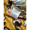 IL THE DELLE 5 mustard pleated skirt with Olivia LILI 56ST POPEYE pattern MADE IN ITALY