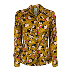 IL THE DELLE 5 camicia donna senape fantasia Olivia KILIE 56ST POPEYE MADE IN ITALY