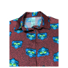 IL THE DELLE 5 burgundy women's shirt with tiger pattern SPOON 56ST TIGER MADE IN ITALY