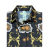 IL THE DELLE 5 camicia donna nera fantasia mise en place SPOON 56ST MISE EN PLACE MADE IN ITALY