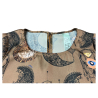 IL THE DELLE 5 blusa donna beige fantasia BURN 56ST MOON GOLD  MADE IN ITALY