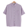 INDI&COLD camicia donna lino a righe KI255 con taschino