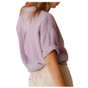 INDI&COLD camicia donna lino a righe KI255 con taschino