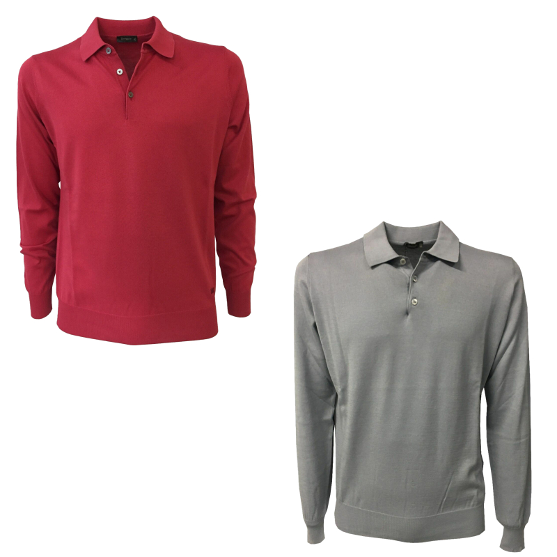 FERRANTE polo manica lunga con bordo 23611 MADE IN ITALY