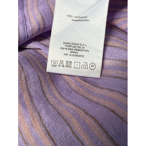INDI&COLD bermuda donna lino a righe elastico in vita tasche laterali KI256