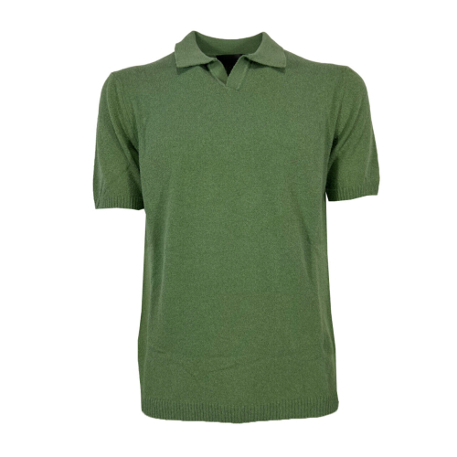 FERRANTE men's polo shirt without buttons, sponge hand U26603 MADE IN ITALY
