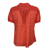 JUSTMINE dark orange/white women's shirt JABCMSS24-F1298 MADE IN ITALY