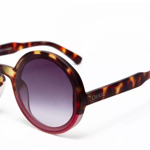OKKIA occhiali da sole Round Monica Havana pink soft touch lenti sfumate