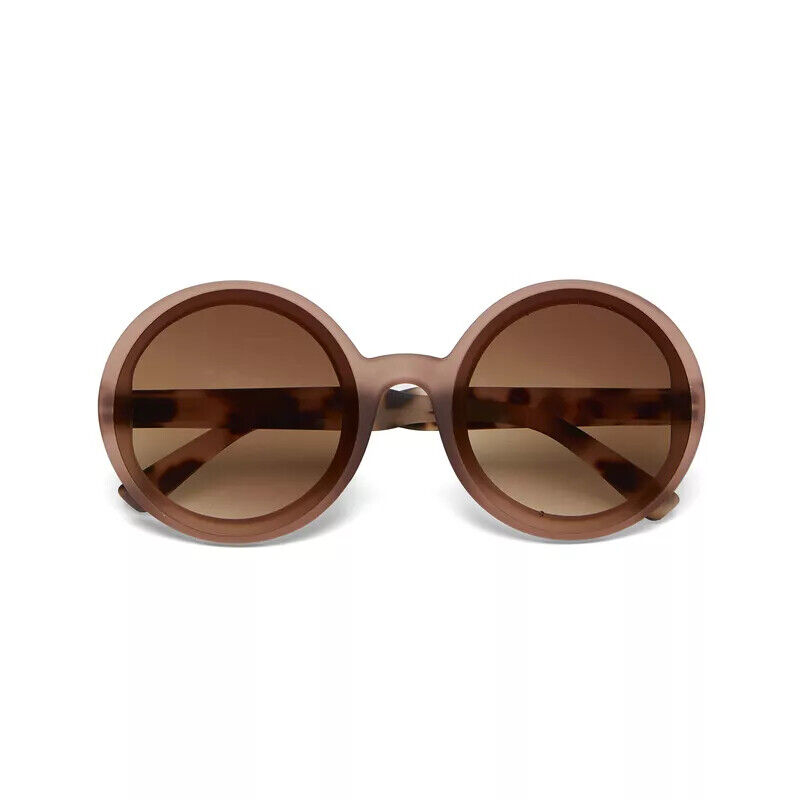 OKKIA Round Monica sunglasses Pink Havana soft touch gradient lenses
