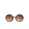 OKKIA Round Monica sunglasses Pink Havana soft touch gradient lenses