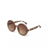 OKKIA Round Monica sunglasses Pink Havana soft touch gradient lenses