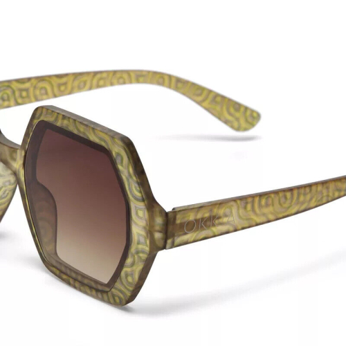 OKKIA pre-assembled hexagonal EMMA Weed sunglasses