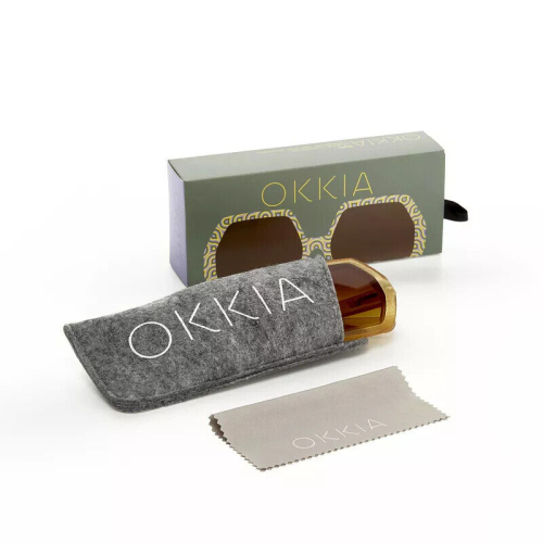 OKKIA pre-assembled hexagonal EMMA Weed sunglasses