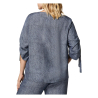 PERSONA by Marina Rinaldi N.O.W line women's viscose blouse with blue denim pattern 2413111116600 MAMBO