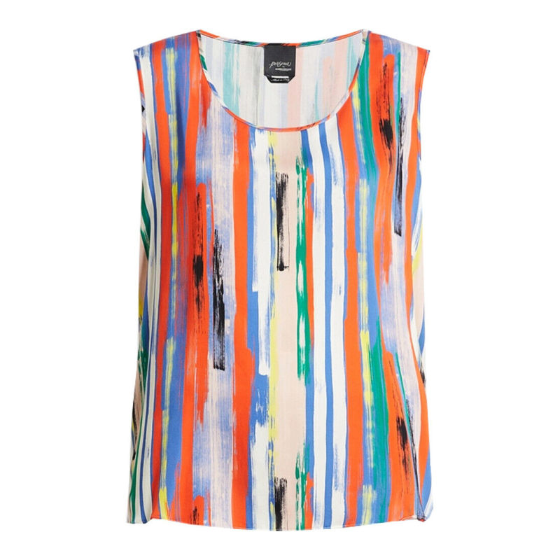PERSONA by Marina Rinaldi women's viscose top with striped pattern 2413111252600 VERBANO