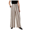 BSB pantalone donna palazzo lino ecru/nero 051-212022 100% lino