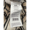 BSB pantalone donna palazzo lino ecru/nero 051-212022 100% lino