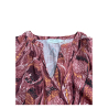 INDI&COLD abito donna lungo a balze bordeaux/rosa KI300 100% viscosa