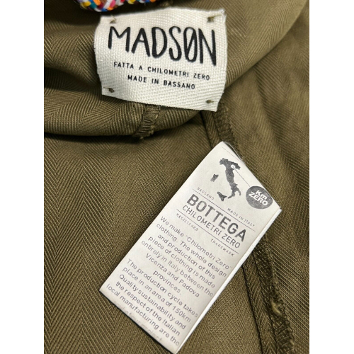 MADSON by BottegaChilometriZero men's unlined herringbone jacket green DU2305 MADE IN ITALY