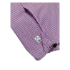 MADSON by BottegaChilometriZero men's shirt 4 buttons wisteria white stripes DU24542 MADE IN ITALY