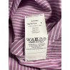 MADSON by BottegaChilometriZero men's shirt 4 buttons wisteria white stripes DU24542 MADE IN ITALY