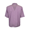 MADSON by BottegaChilometriZero men's shirt 4 buttons wisteria white stripes DU24542 MADE IN ITALY