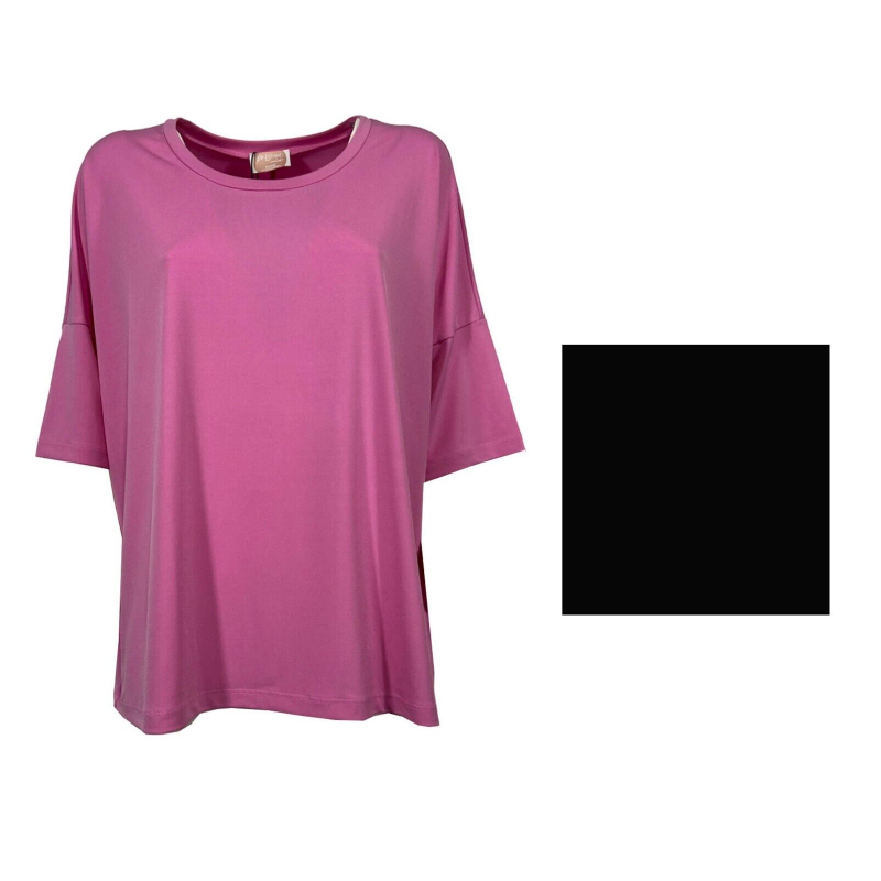 PERSONA by Marina Rinaldi linea N.O.W maglia donna over rosa orchidea 31.7972163 VANGA