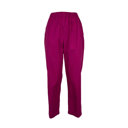 NEIRAMI pantalone donna cotone leggero orchidea P840PO MINIMAL MADE IN ITALY