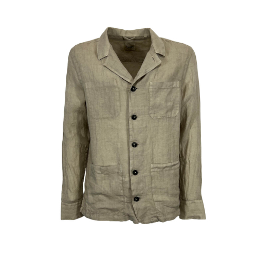 MASTRICAMICIAI men's shirt jacket light washed linen PERS MC330-LT900