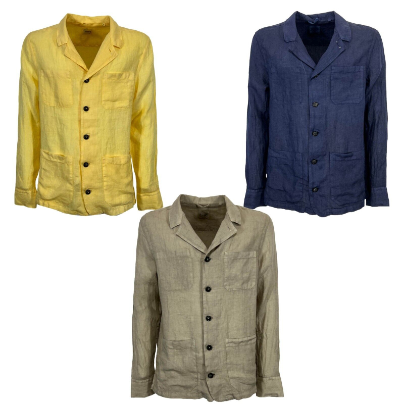 MASTRICAMICIAI men's shirt jacket light washed linen PERS MC330-LT900