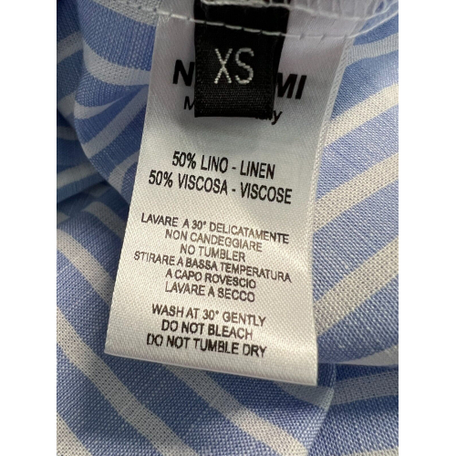NEIRAMI camicia donna over righe L978HA 50% lino 50% viscosa MADE IN ITALY