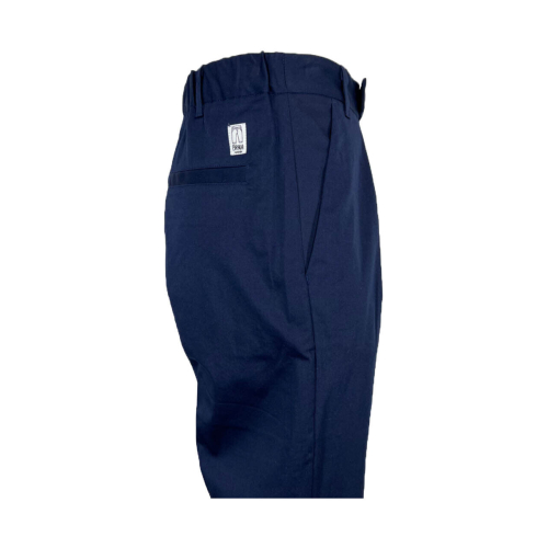 MADSON by BottegaChilometriZero men's trousers blue pleats DU24518 MADE IN ITALY