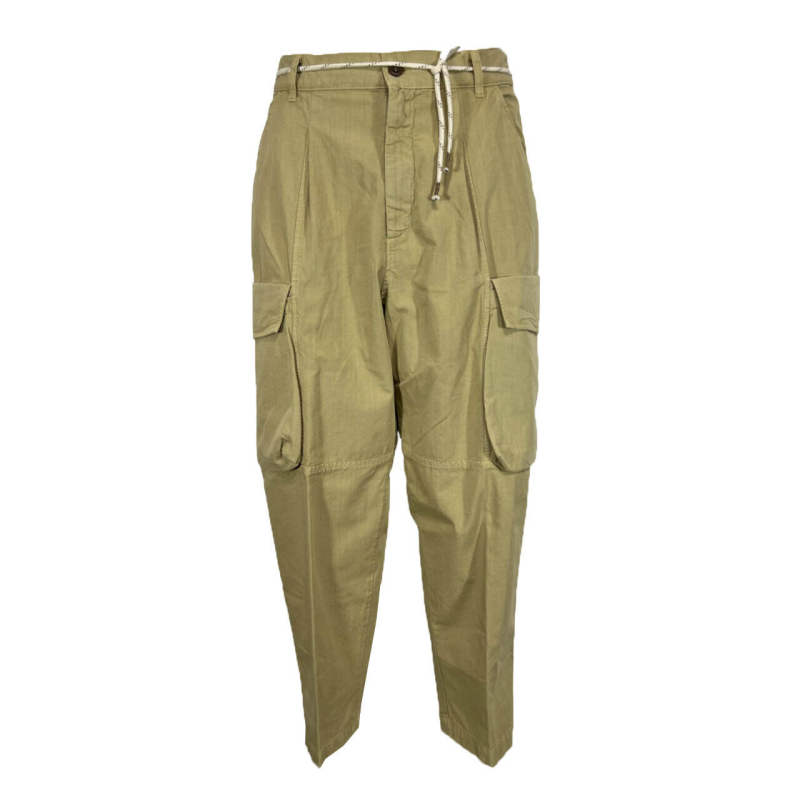 MADSON by BottegaChilometriZero men's trousers beige light cotton DU24517 MADE IN ITALY