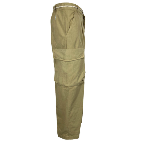 MADSON by BottegaChilometriZero men's trousers beige light cotton DU24517 MADE IN ITALY